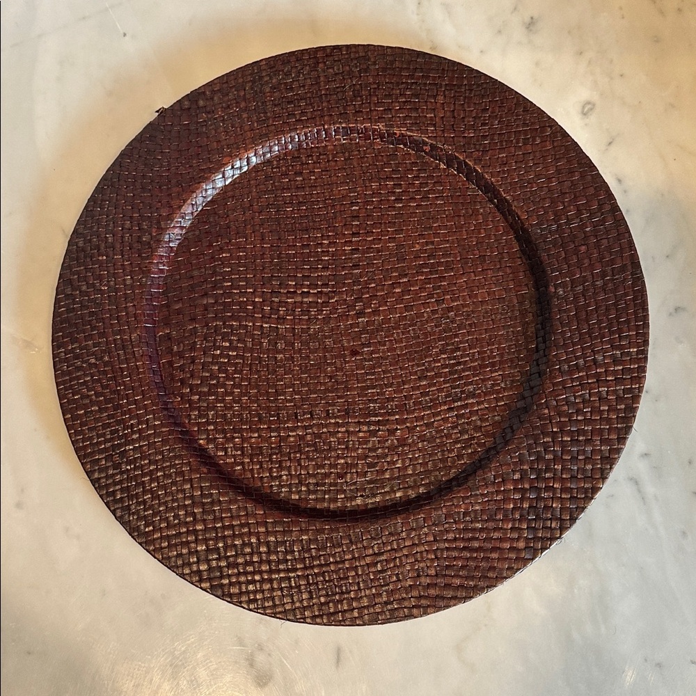 8 Rustic Woven Charger Plates